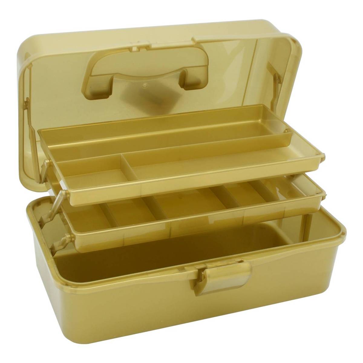 Gold Metallic Caddy 33cm x 20cm x 15cm
