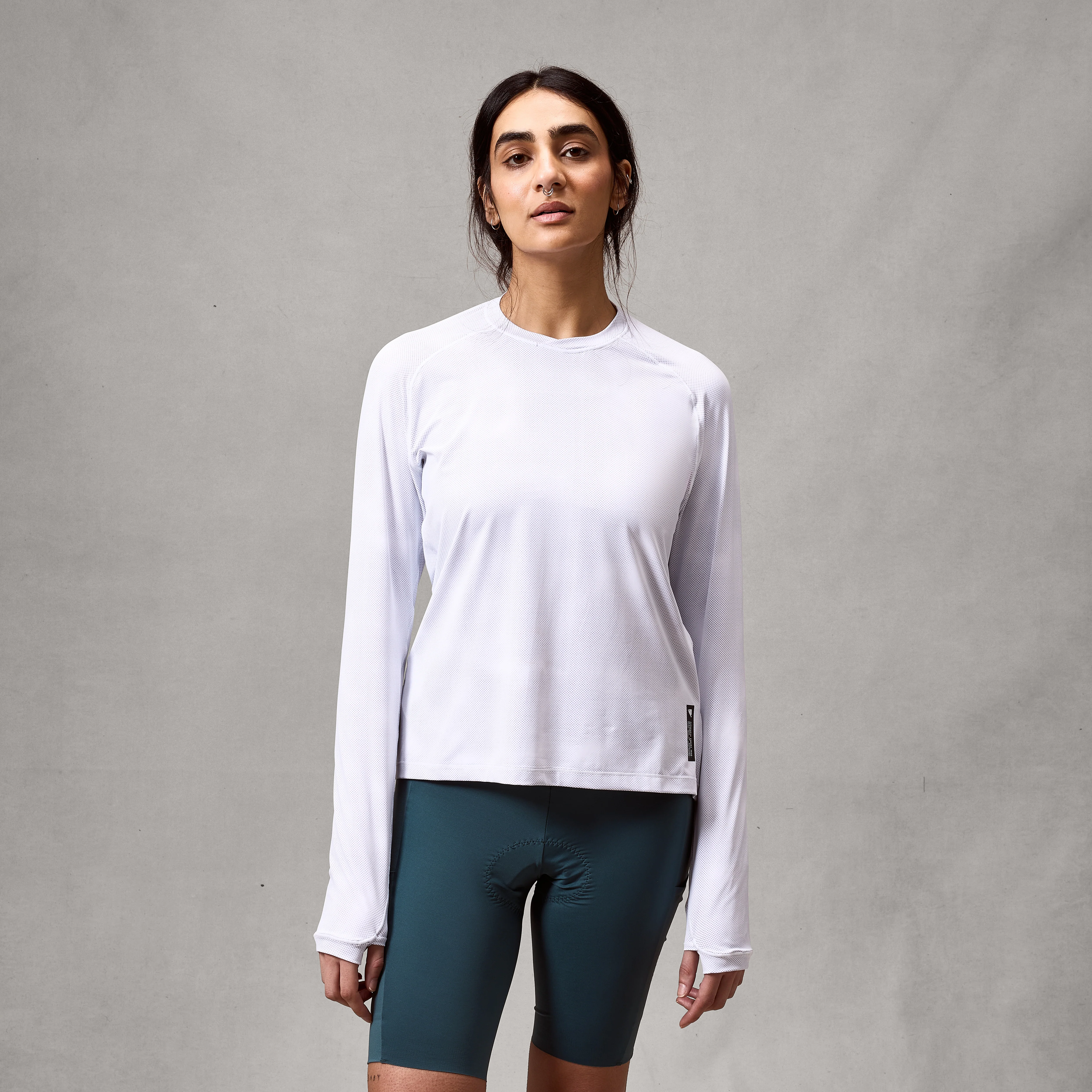 Women's AllTrack Rout L/S Tech Tee - White