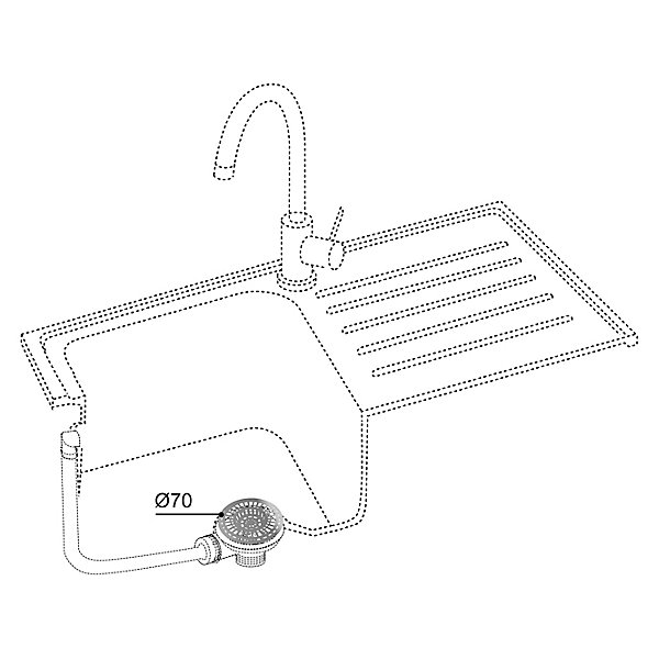 Panier pour bonde d'évier chromé 90mm Wirquin