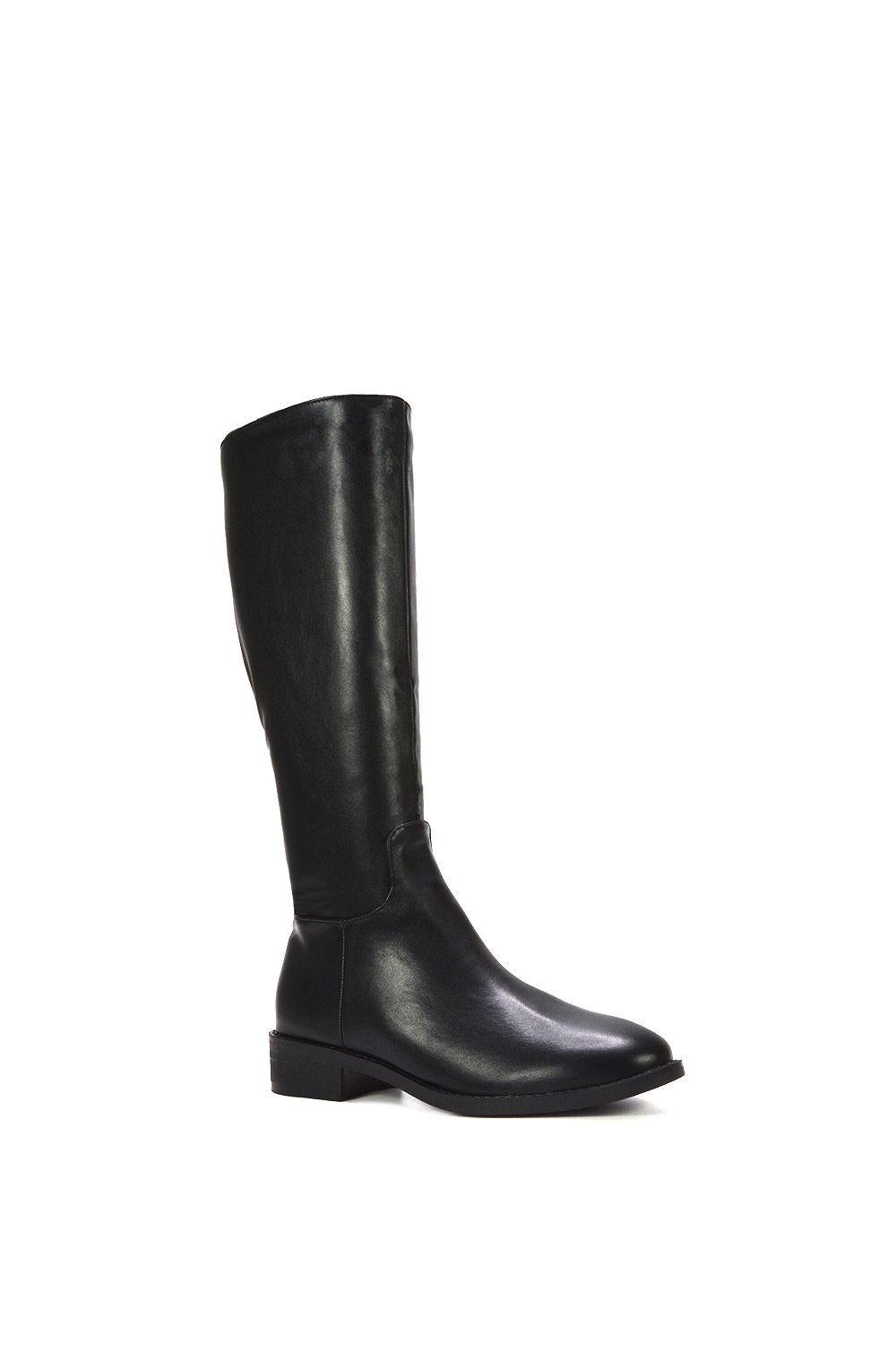 XY London Lucia' Low Block Heel Knee High Riding Boots