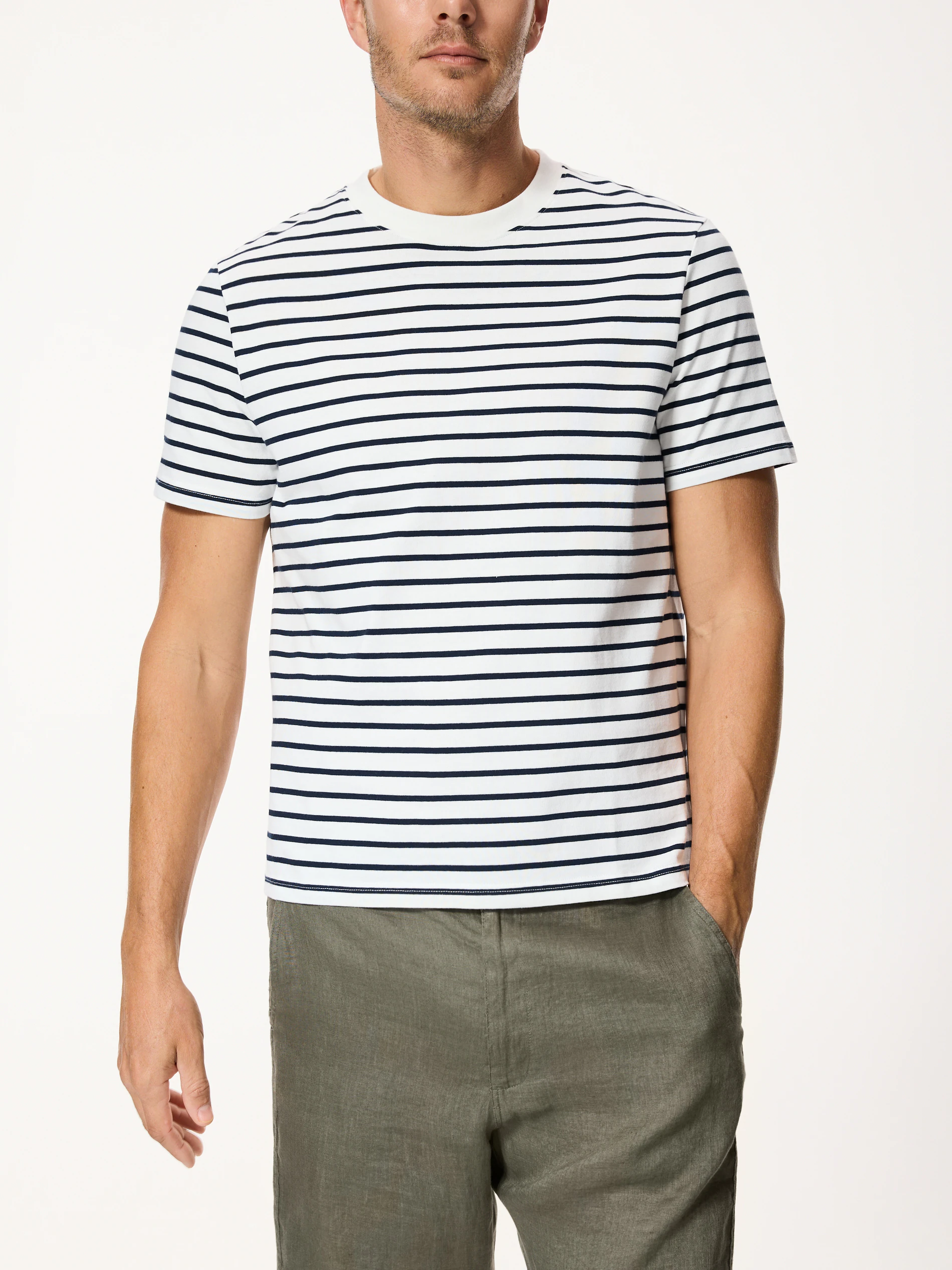 T-shirt regular z bawełny merceryzowanej