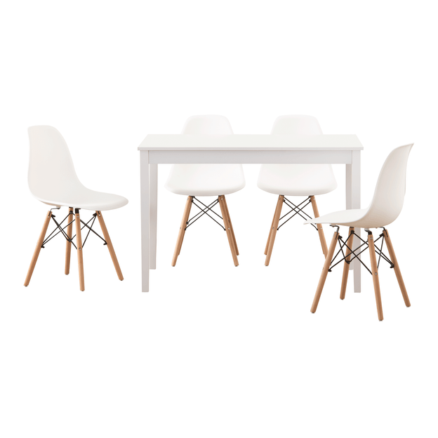MESA COM 4 CADEIRAS TWO/EASY WOOD