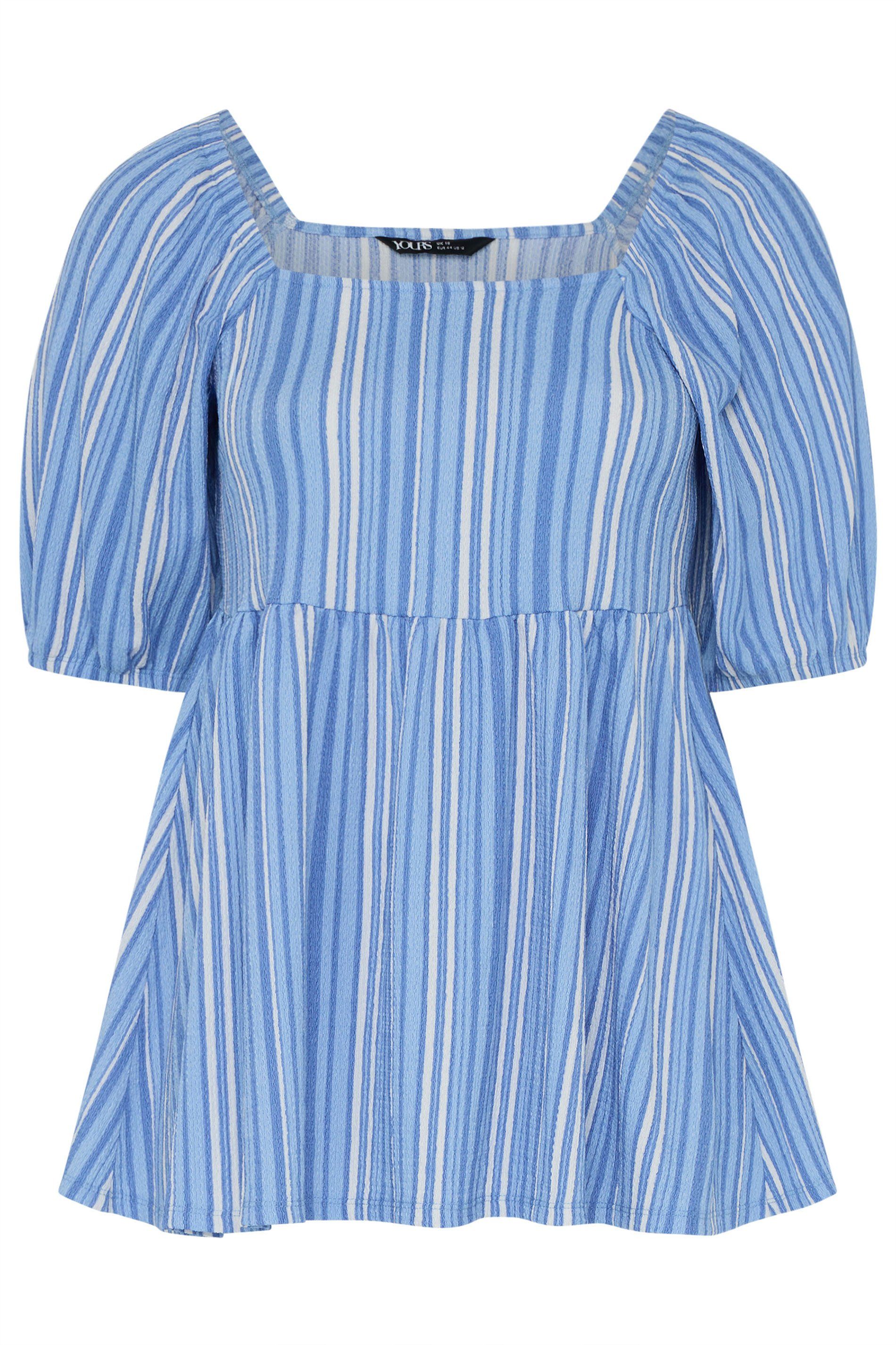 Yours Stripe Peplum Top