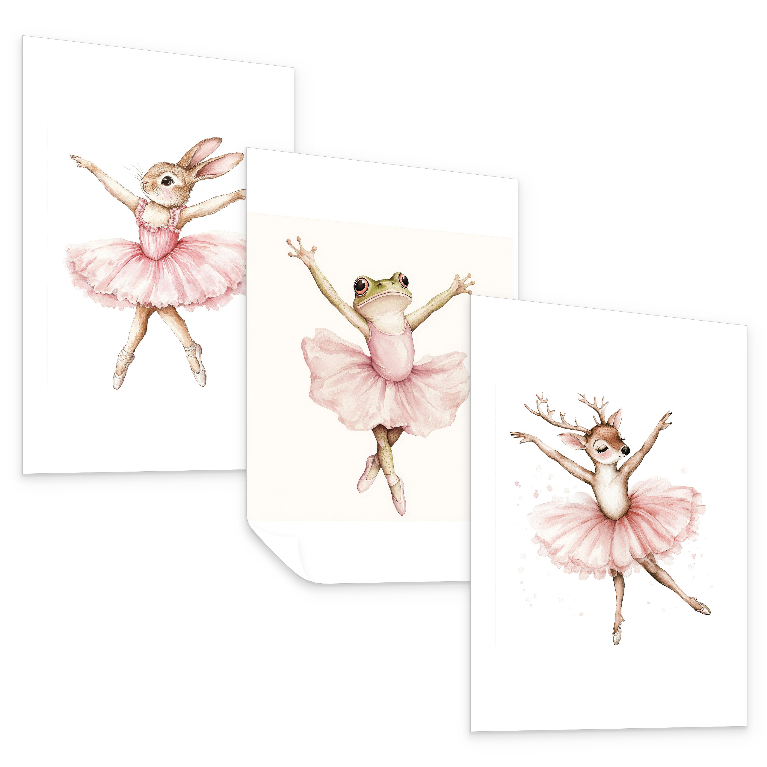 Plakaty Urocze baleriny SET 3x A4