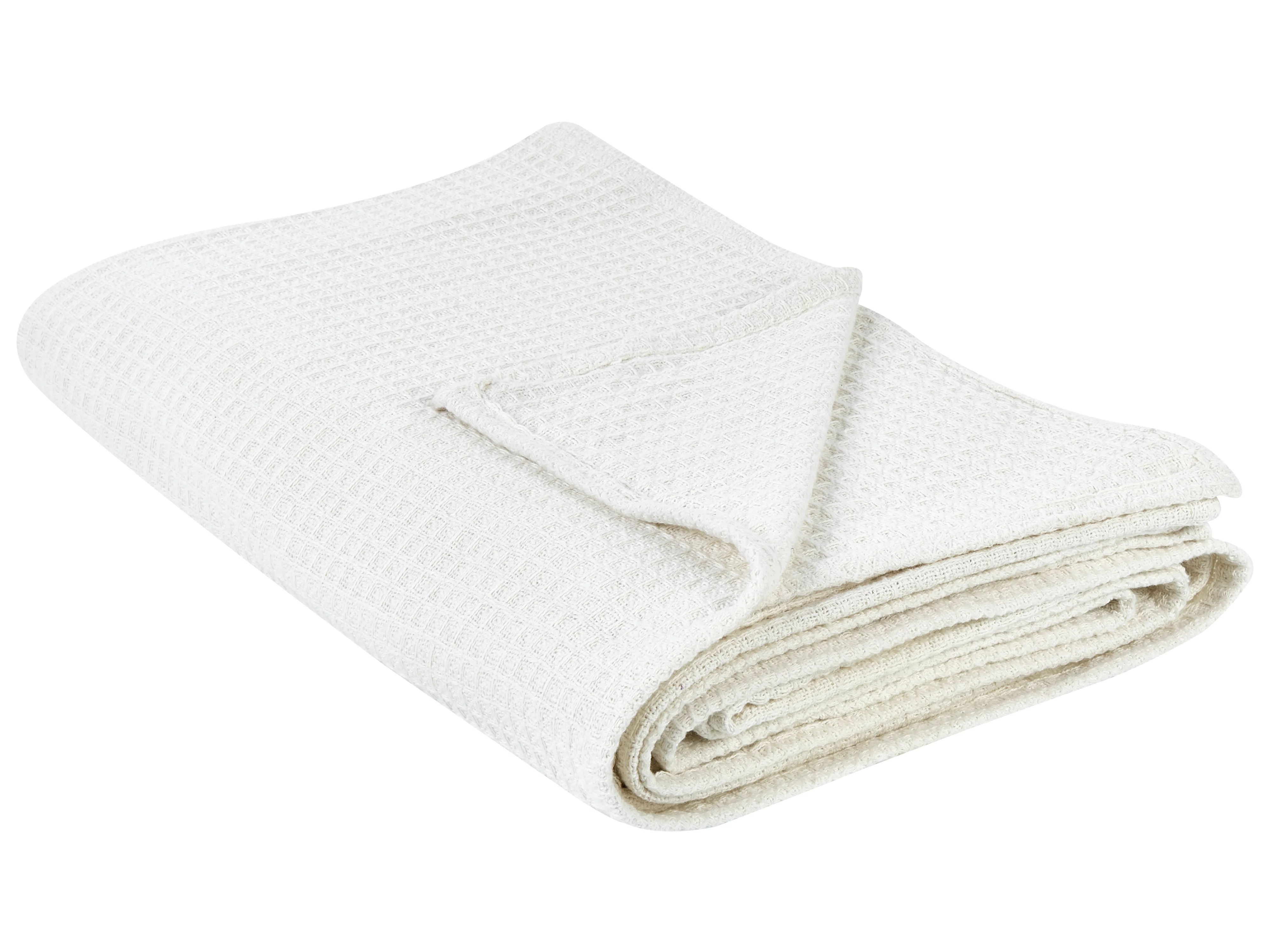 Bedspread RAGALA Cotton 200 x 220 cm Light Beige