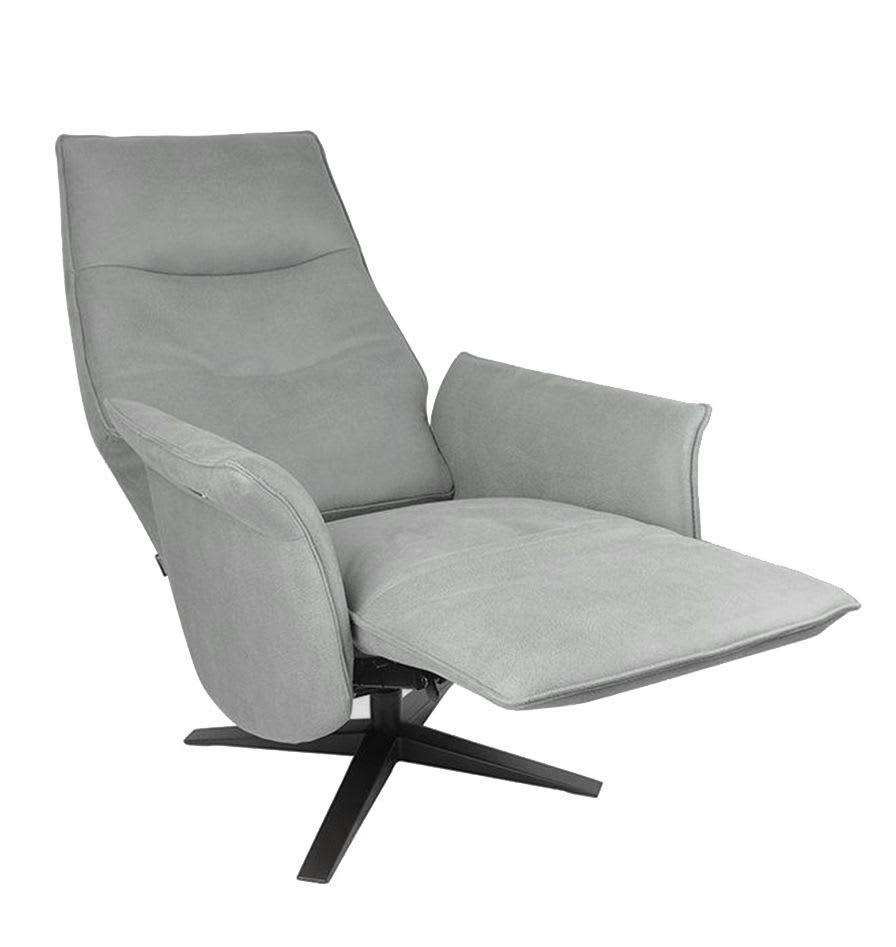 SATURNE - Fauteuil relax pivotant électrique 2 moteurs cendre