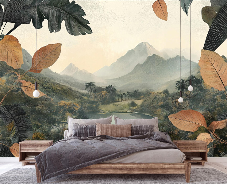 Fototapeta Natura Góry Las Jezioro Sypialnia Salon Tapeta Flizelina 250X175