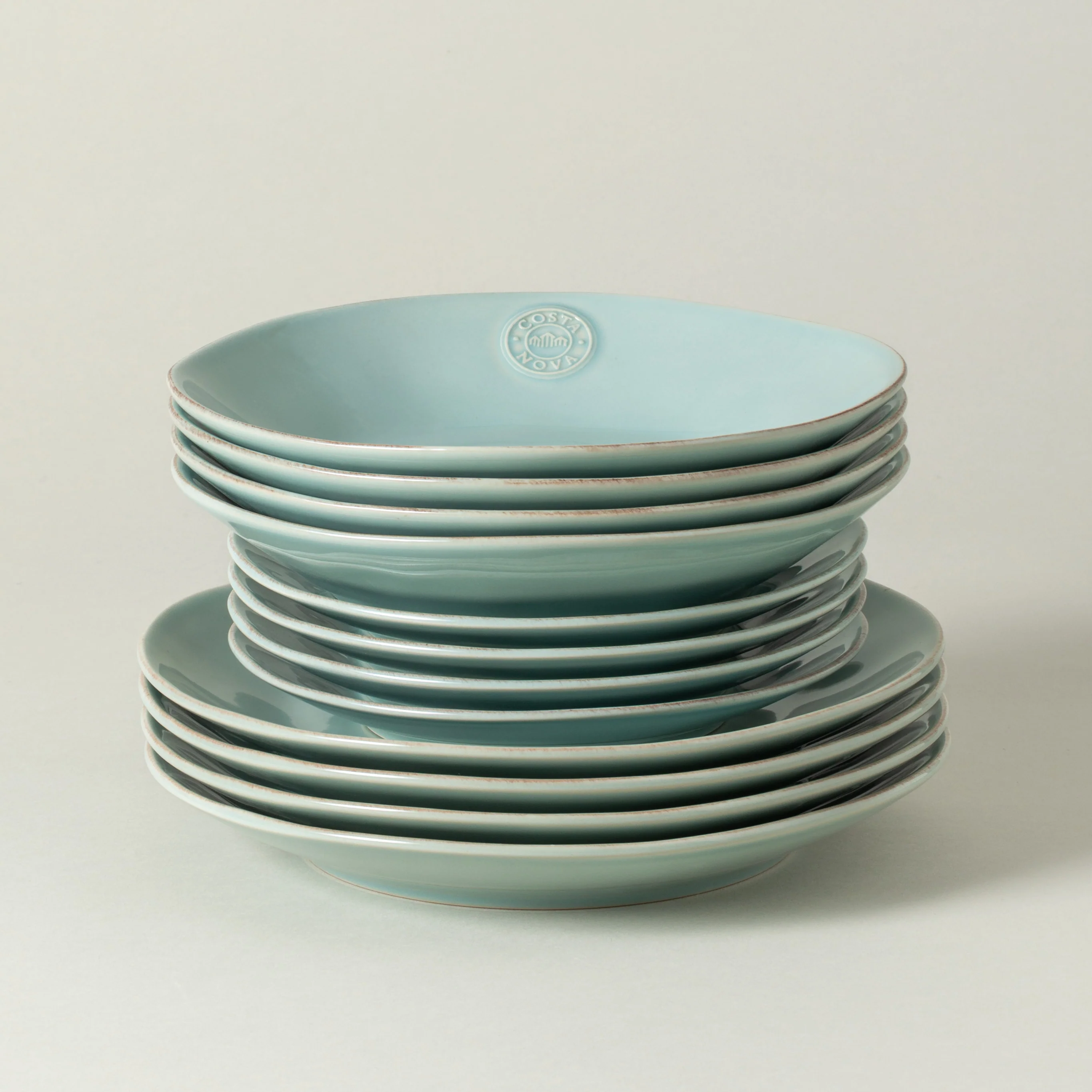 12-Piece Dinnerware Set with Soup/Pasta Plate Nova