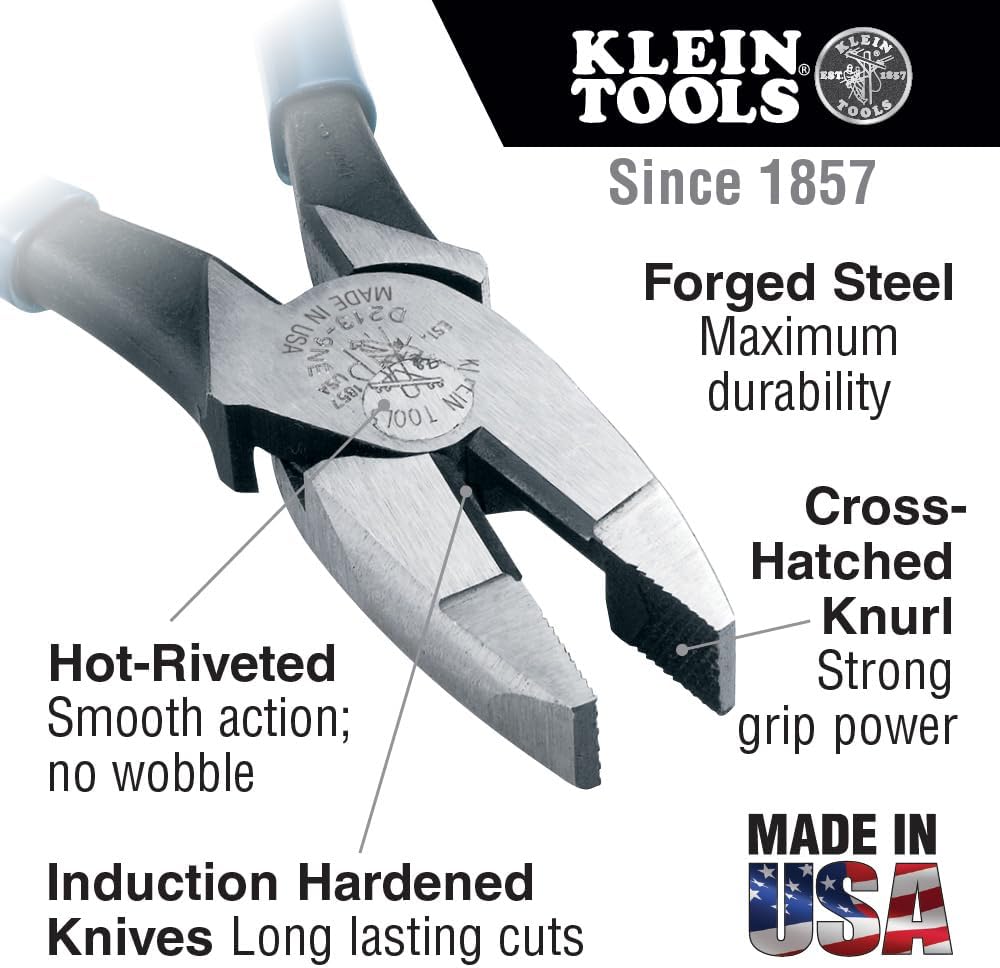 Klein Tools 80152 Electrician's Tool Set, Made in USA, with Pliers, Magnetic Screwdriver, NCVT, Wire Stripper and Tradesman Pro Tool Pouch, 5-Piece