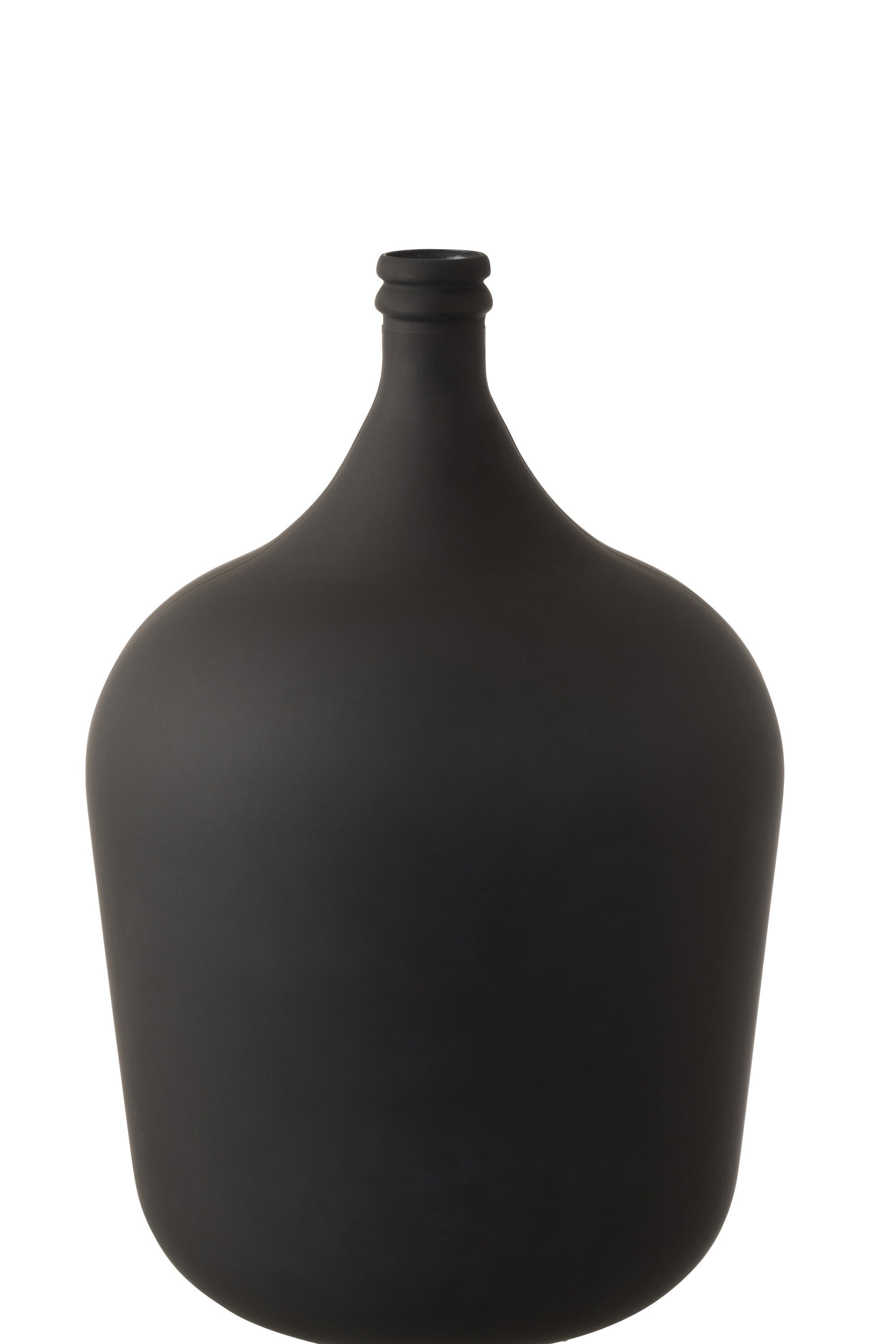 J-Line vaas Karaf - glas - mat zwart - 56 cm hoog