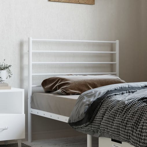 NNEVL Metal Headboard White 90 cm