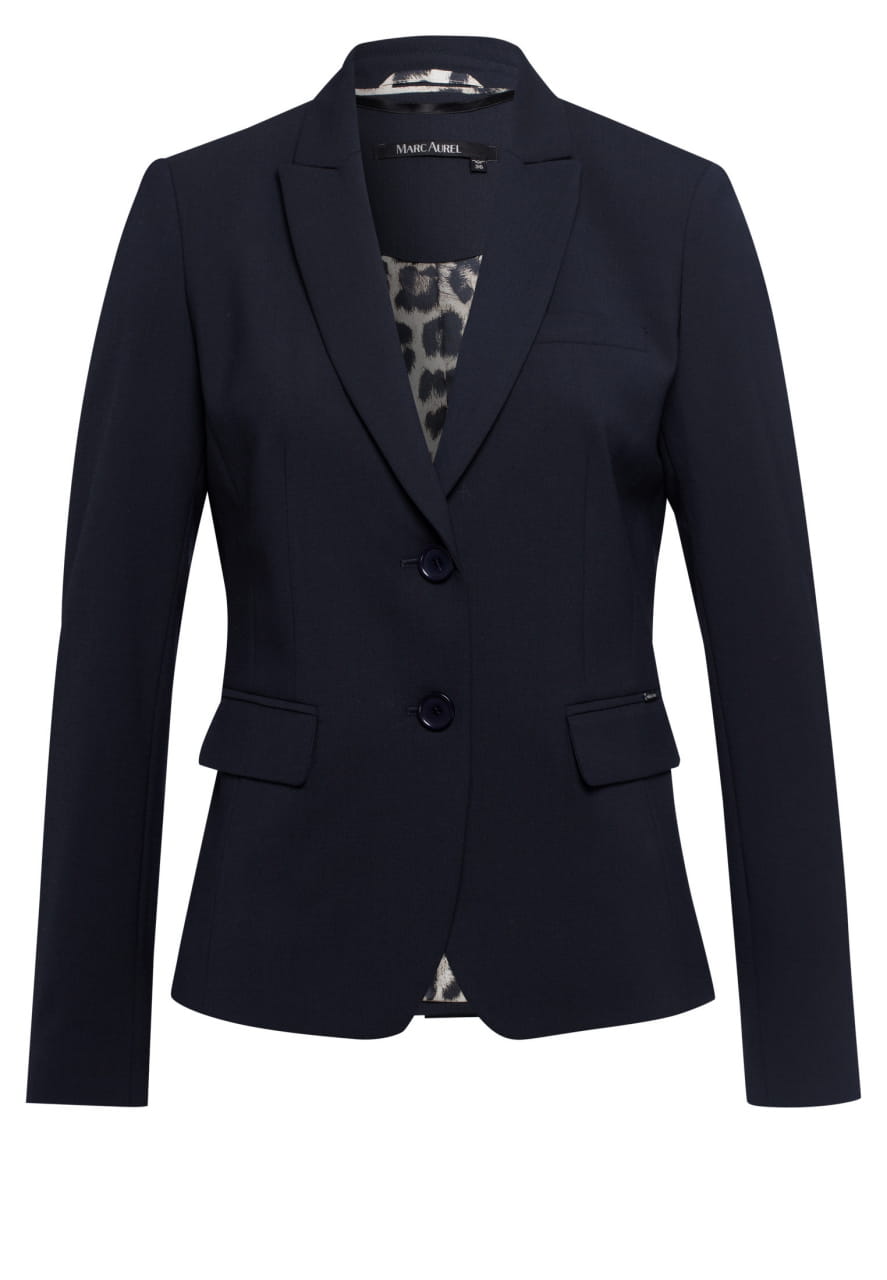 Zweiknopf-Blazer mit Leomuster innen