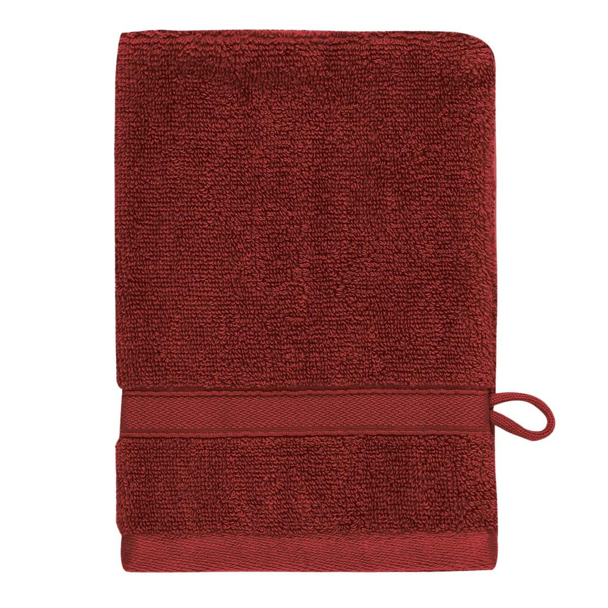 SENSILK - Lot de 3 gants de toilette 600 gr/m²  cardinal 16x22 cm