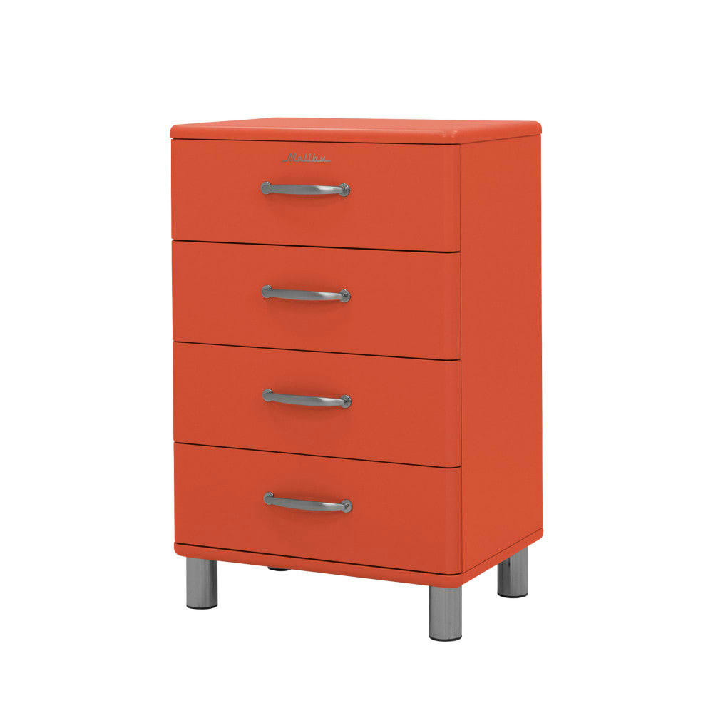 MALIBU - Petit meuble de rangement vintage L60cm rouge