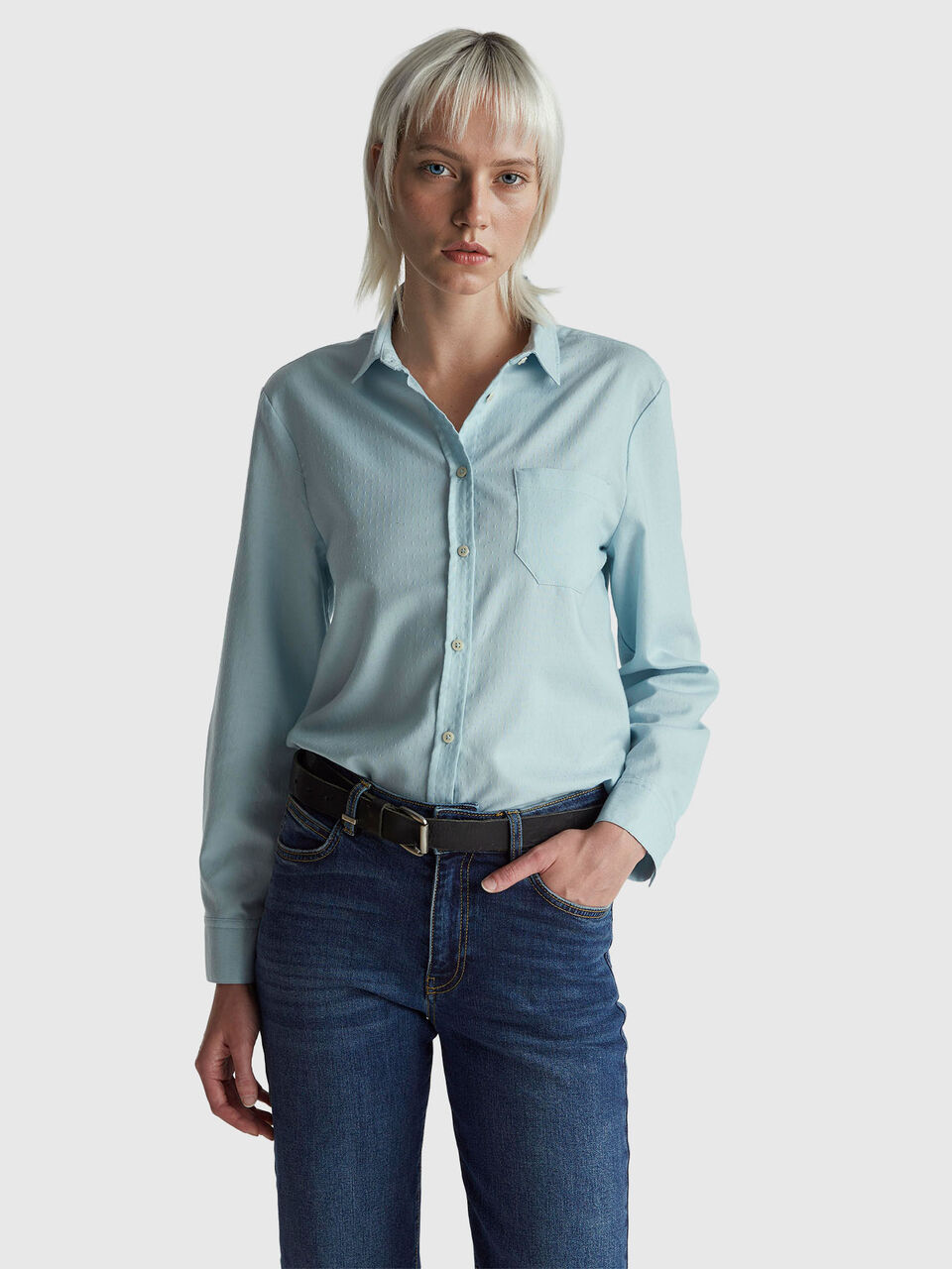 Shirt in cotton blend