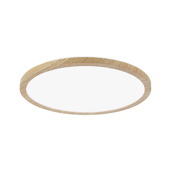 Panneau LED Atria Shine Backlight IP44 rond 293mm 16W 1600lm 4000K Esthétique bois