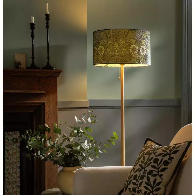 Habitat x Morris & Co. Navy Sunflower Lampshade - 45cm