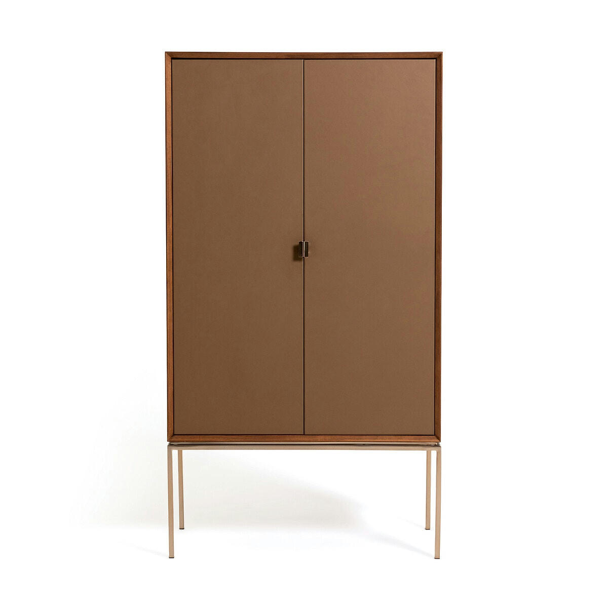 Armoire noyer/cuir, Delina
