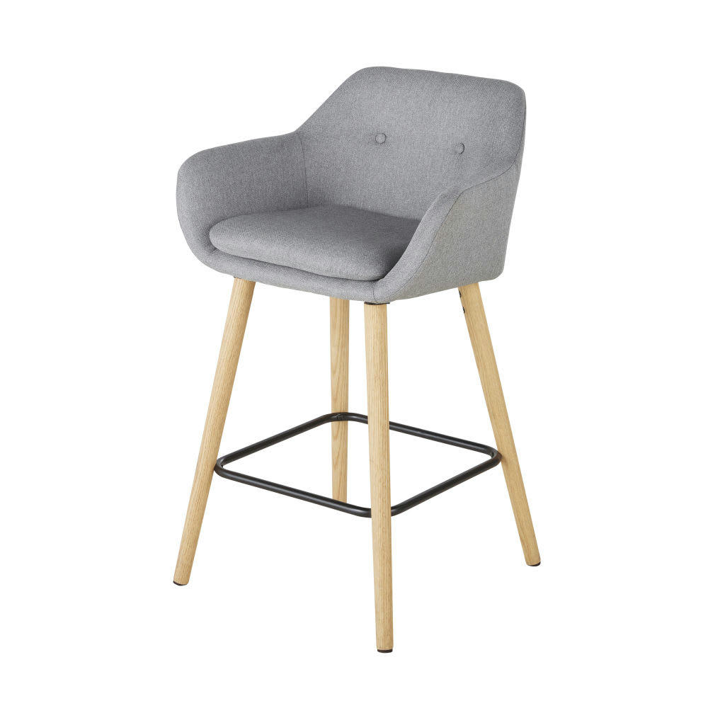 Arnold - Fauteuils pour îlot central gris clair H66 (x2)