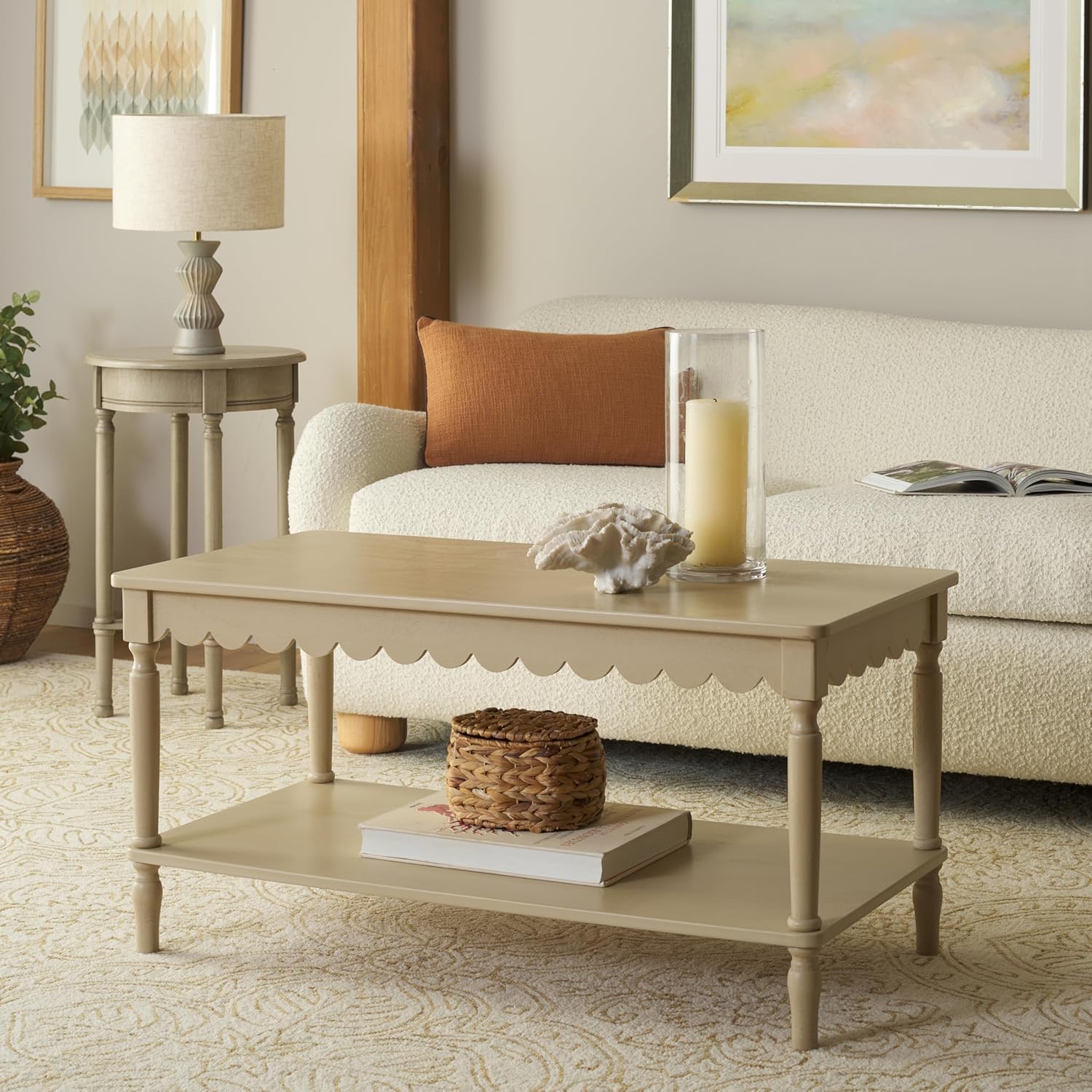 SAFAVIEH Home Collection Haven Natural Brown Coffee Table