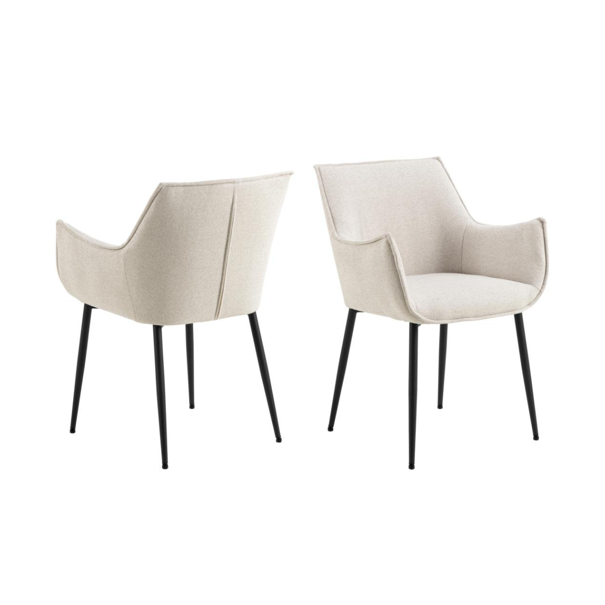 Rebellenclub Eetkamerstoel Lismore - Set Van 2 - Beige