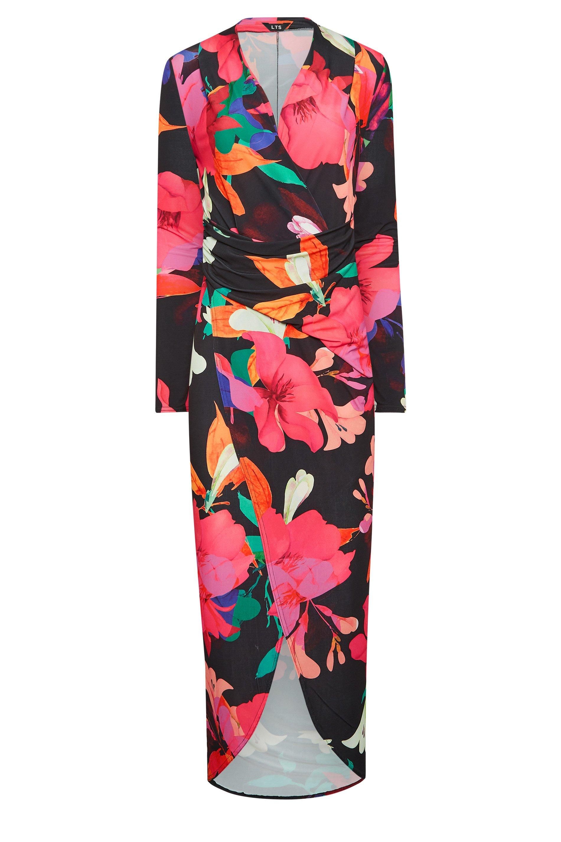 Long Tall Sally Tall Printed Wrap Maxi Dress