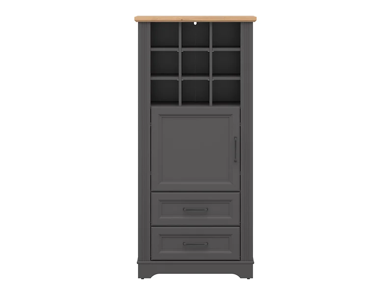 Regał Tolmin 68 cm z drzwiami i szufladą grafit/dąb artisan