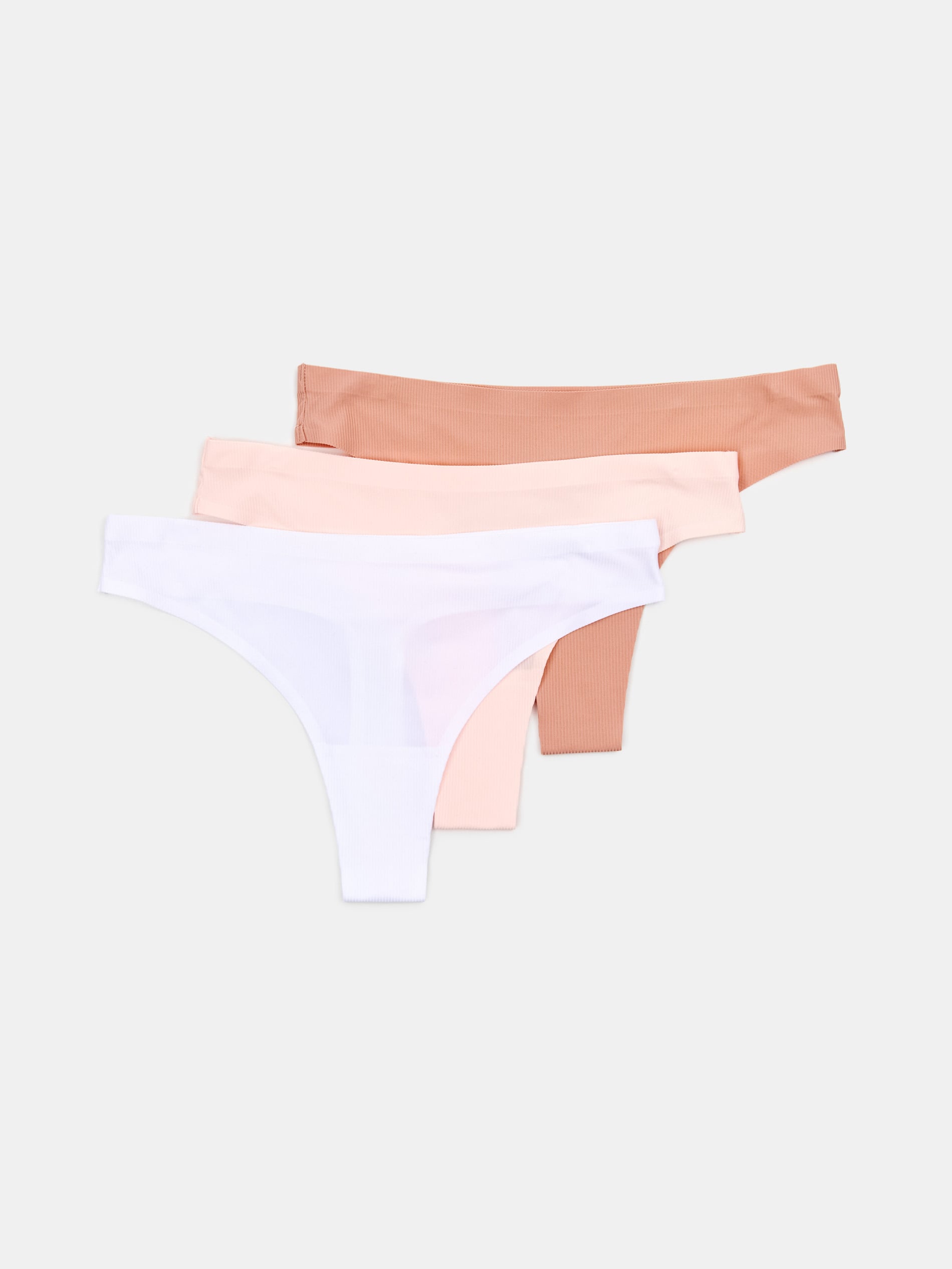 Prążkowane stringi 3 pack