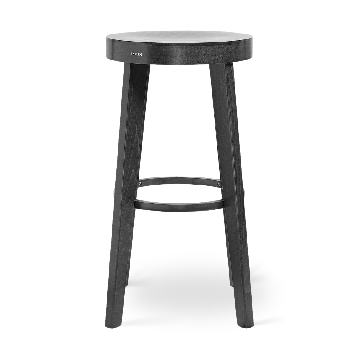 Fameg Fico houten barkruk zwart gebeitst - 75 cm