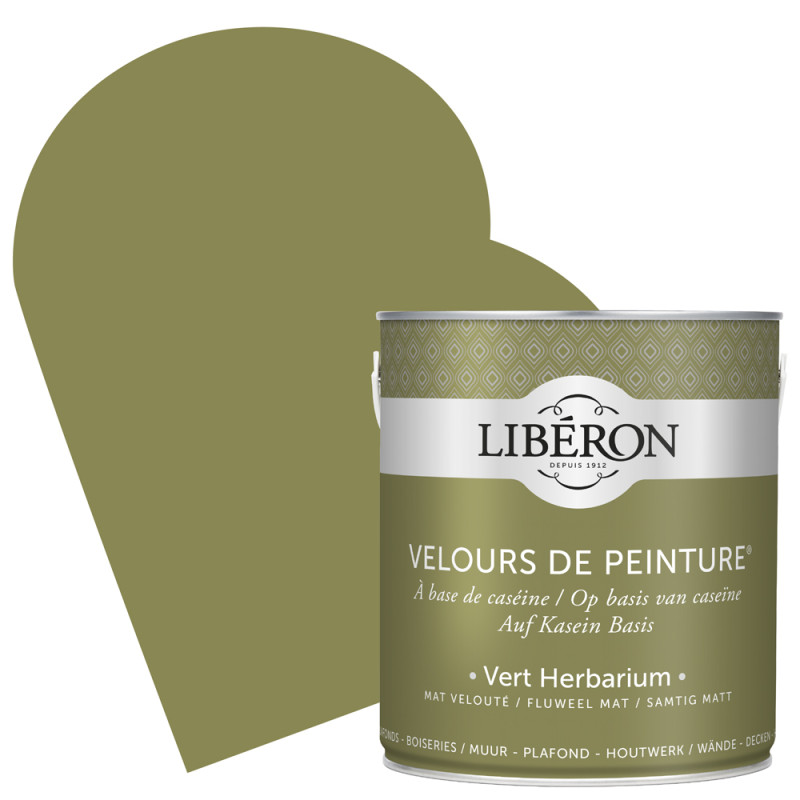 Peinture pour murs Velours de Peinture vert herbarium mat 2,5 L LIBERON
