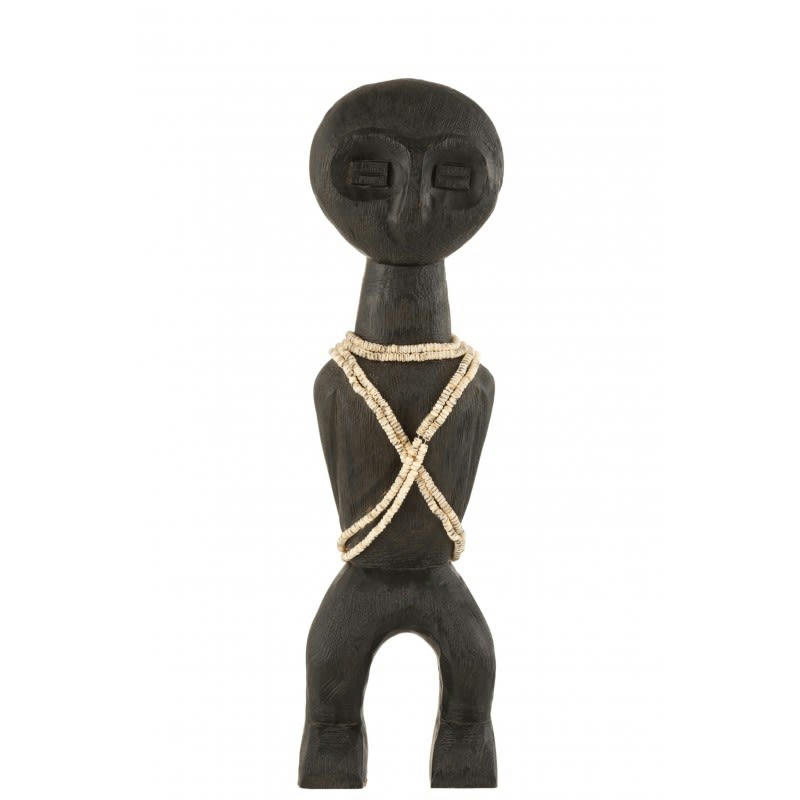 TAKWIMU - Personnage Takwimu bois de manguier noir H46,5cm