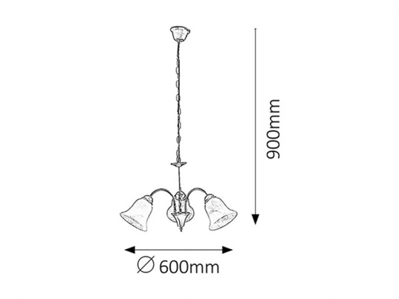 Lampa wisząca chrom satynowany Francesca 3xE14x40W Rabalux