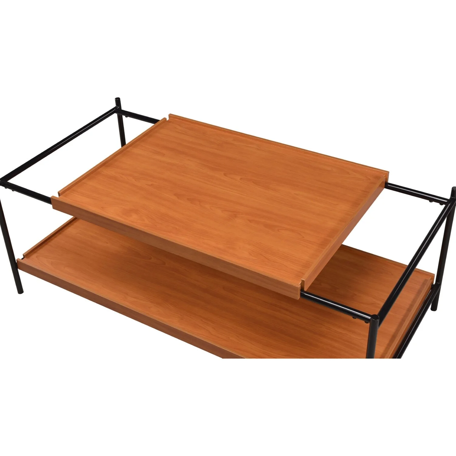 Rectangular Coffee Table With One Wooden Shelf