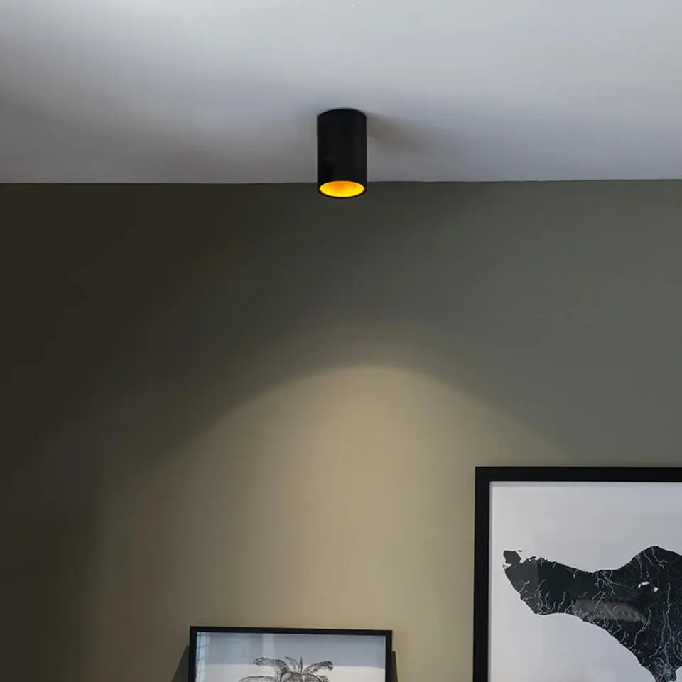 Qazqa spot deep zwart gu10