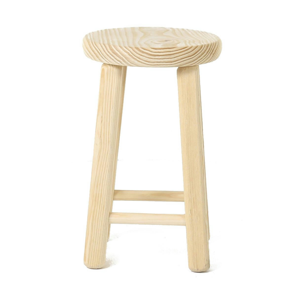 REGION - Tabouret rustique pin brut