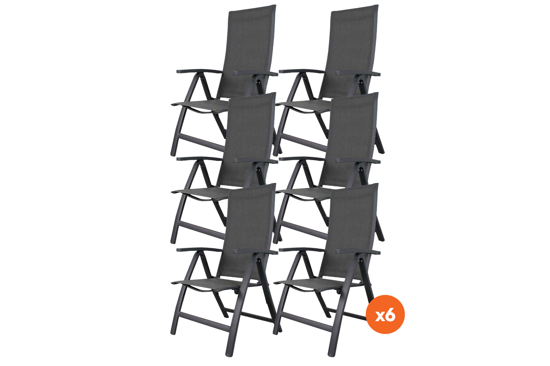 VDG set van 6 - Corsica verstelbare tuinstoel