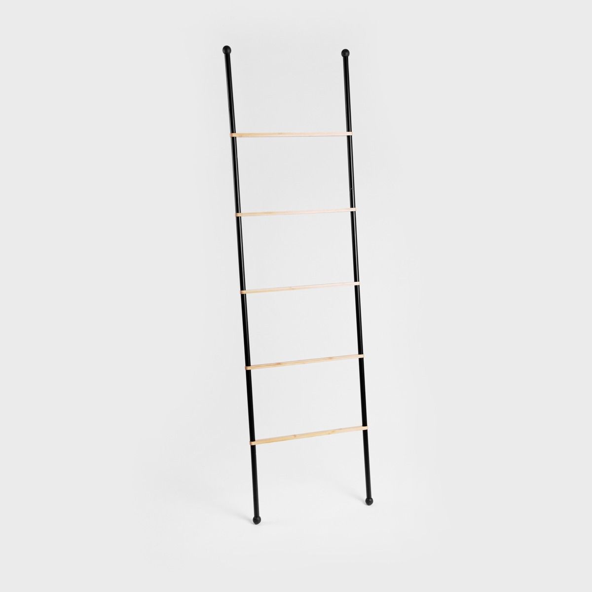 Drabinka TARU na ręczniki czarna 45x2x159,5 cm