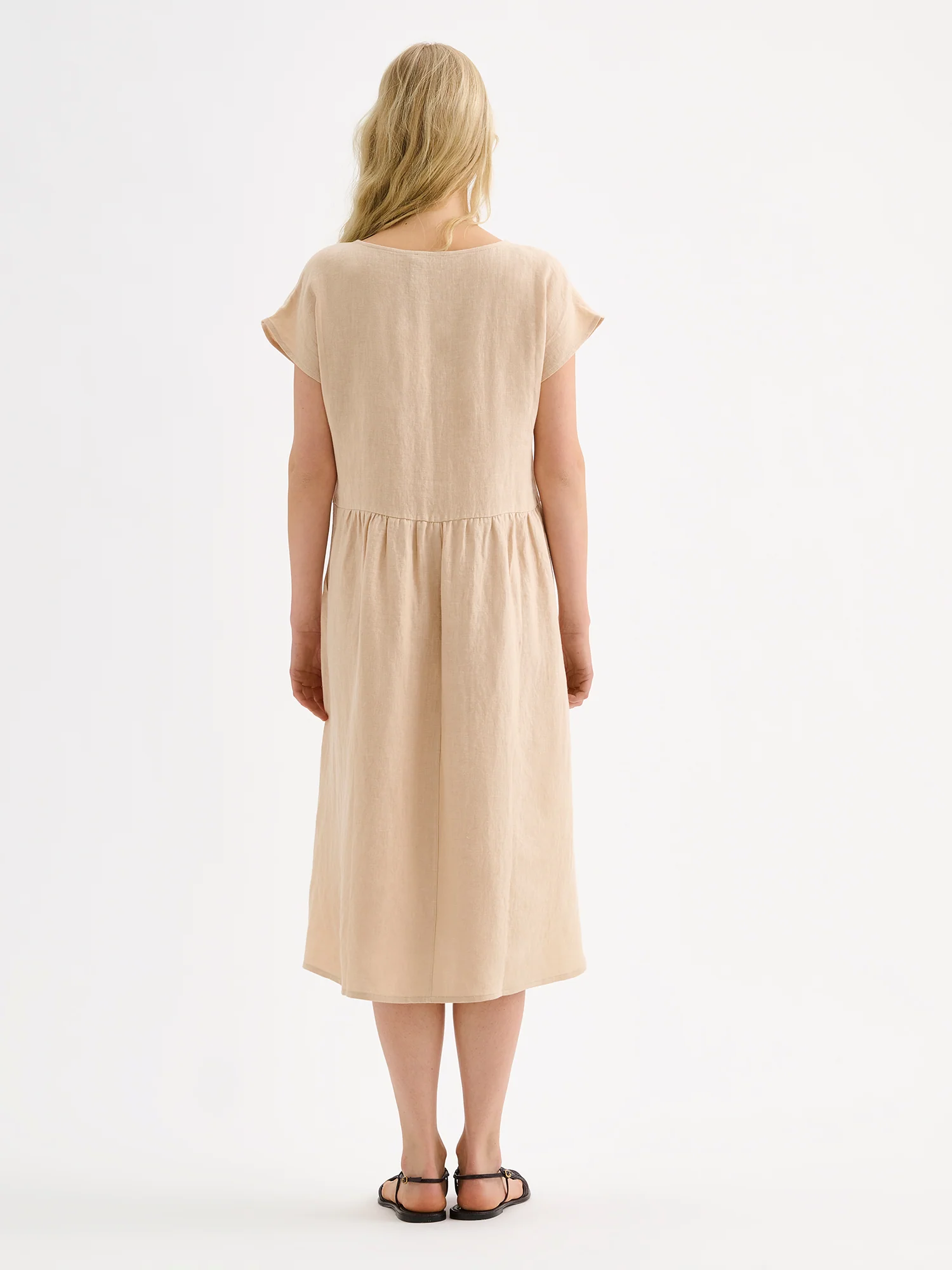 SAARI pellavamekko - beige