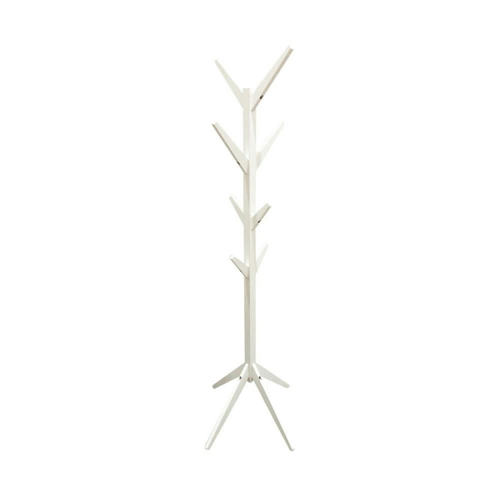 ABBY - Porte-manteaux arbre en bois 8 tiges blanc