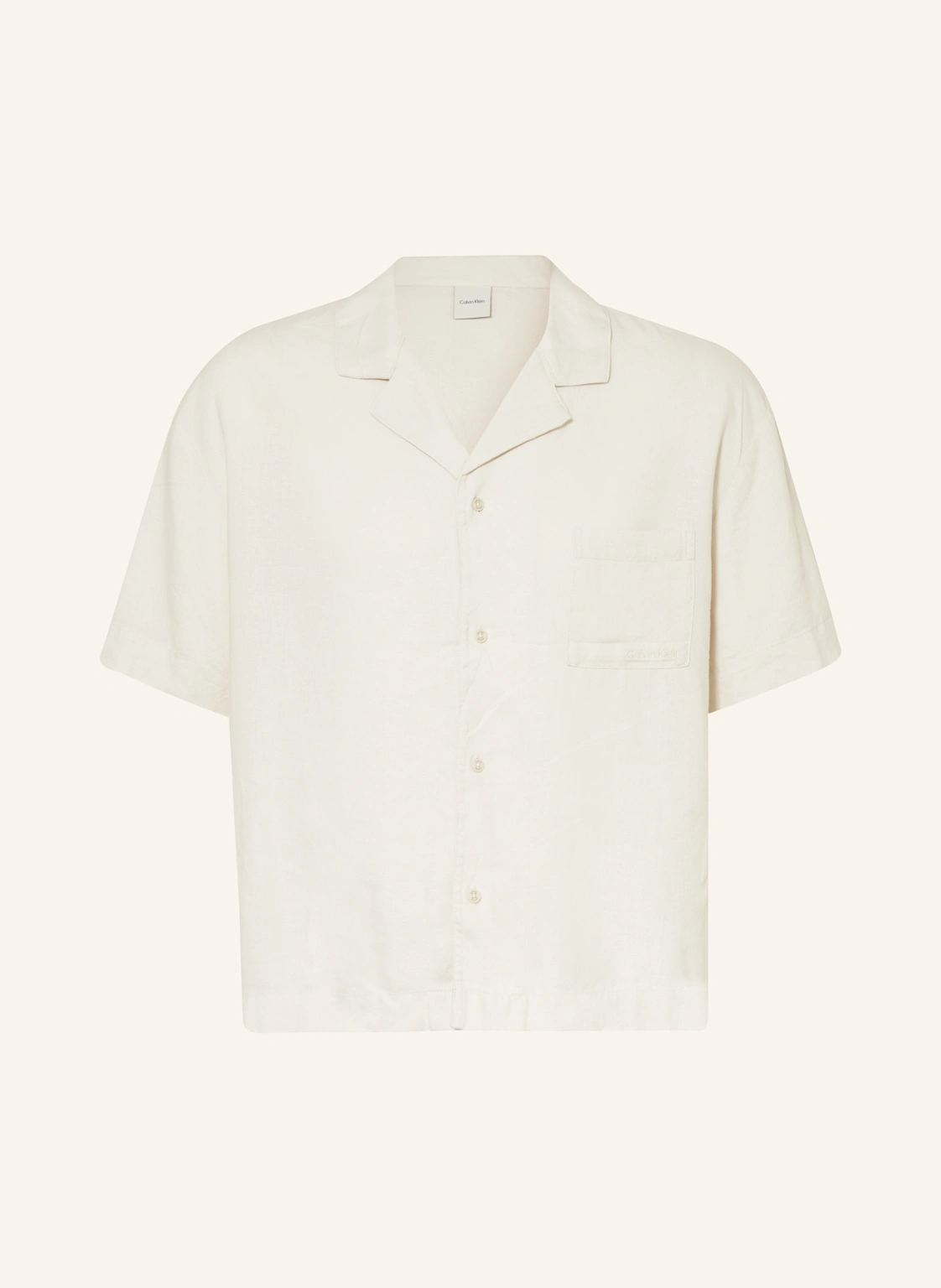 Calvin Klein Schlafshirt LINEN BLEND mit Leinen