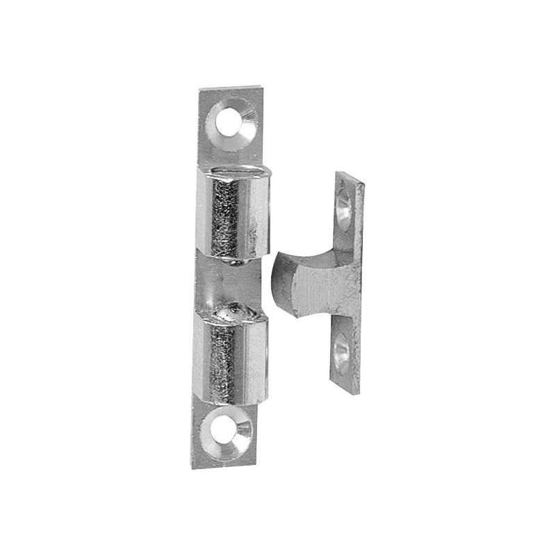 Loqueteau à bille en laiton nickelé 43 mm 2 pièces TEKNIBOX