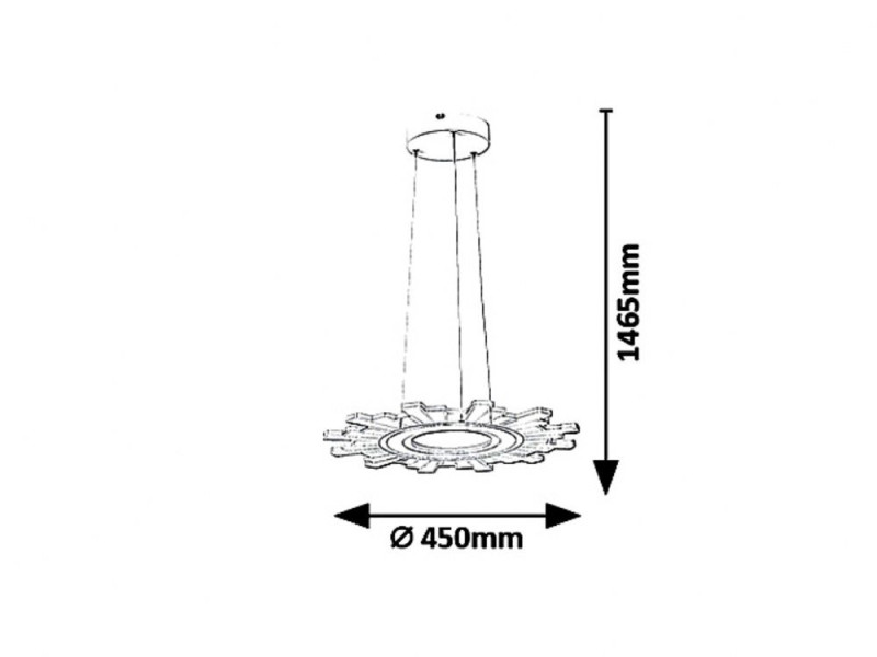 Lampa wisząca Felicity biało-przezroczysta LED 1x30W 4000K 2560lm Rabalux