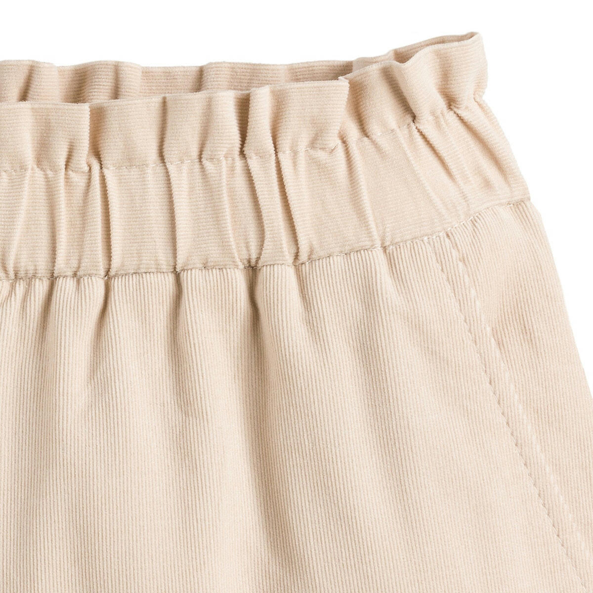 Pantalon large, taille haute en velours