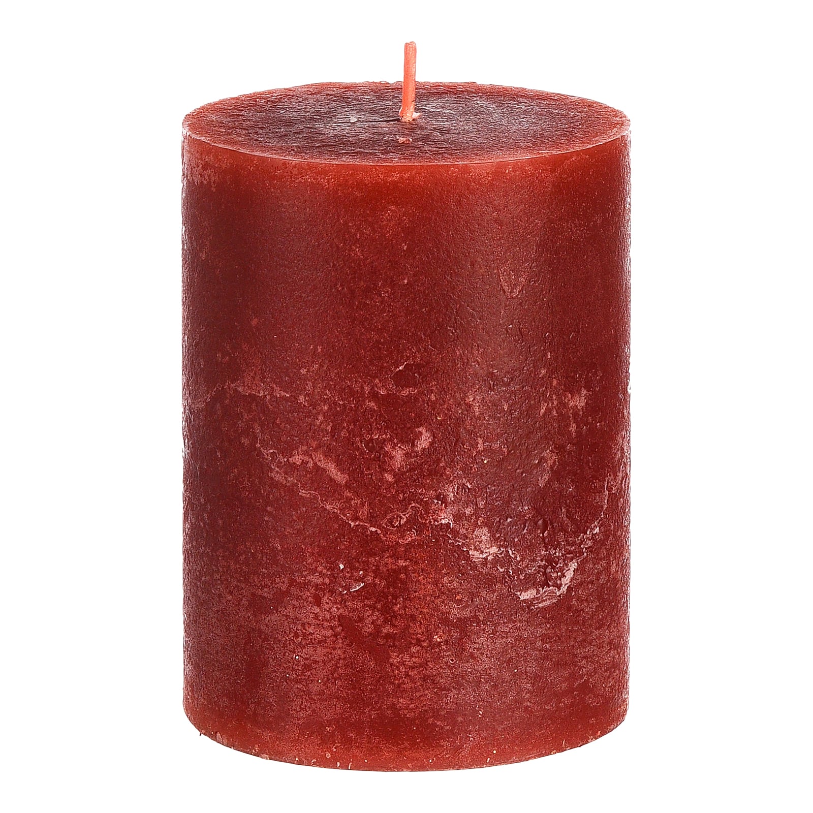 Stumpenkerze Rustik Rot, ⌀ 7.5 cm, H 100 mm
