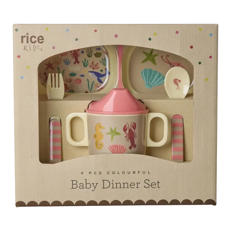 Kinder Geschirr-Set 4-teilig Ocean