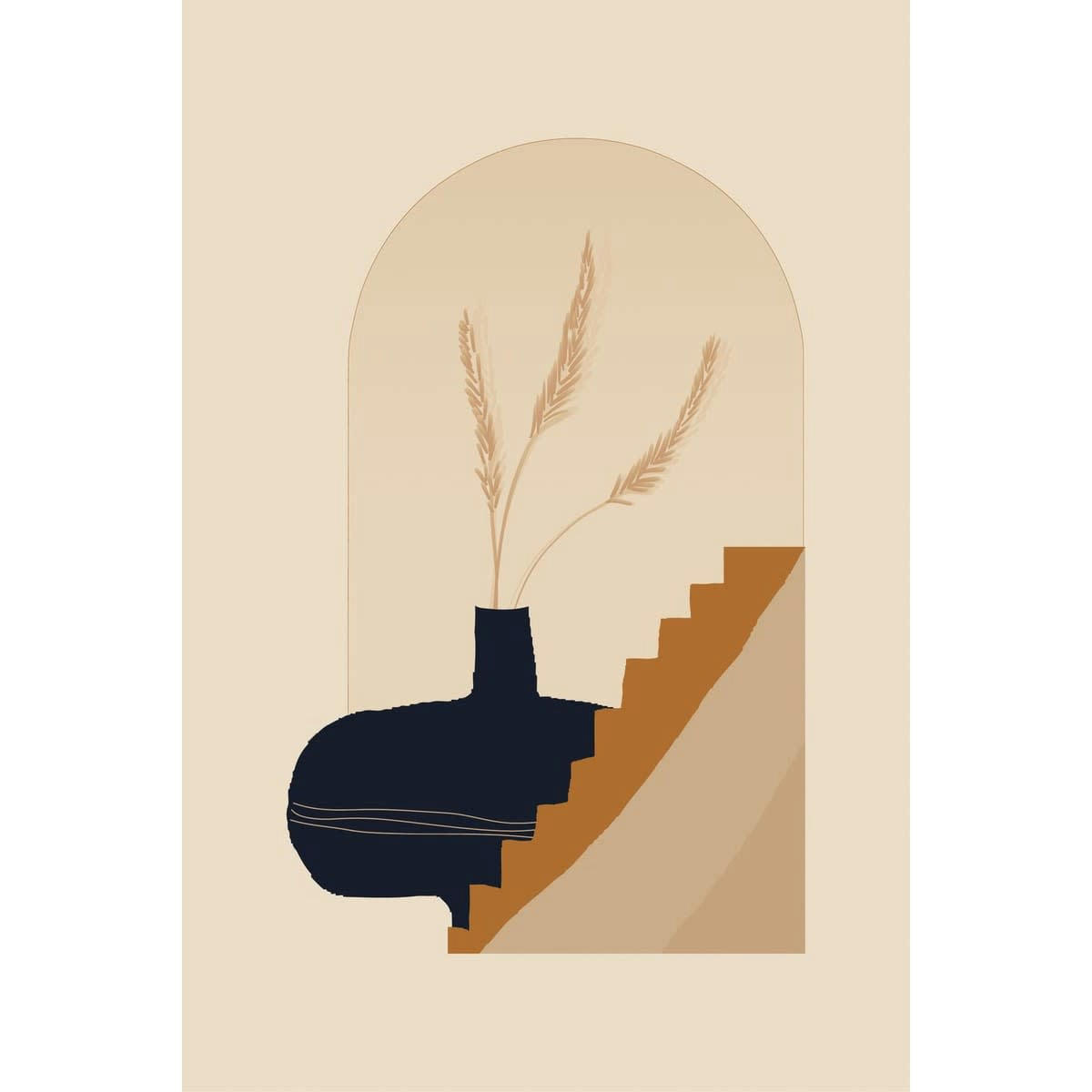 ILLUSTRATION - Tableau sur toile vase 30x45 cm