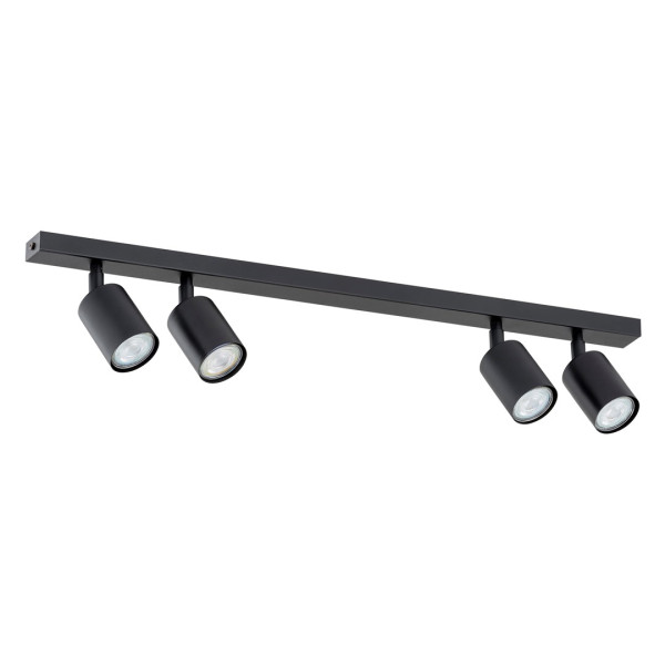Lampa Sufitowa Flash 4 Black Regulowane Reflektory