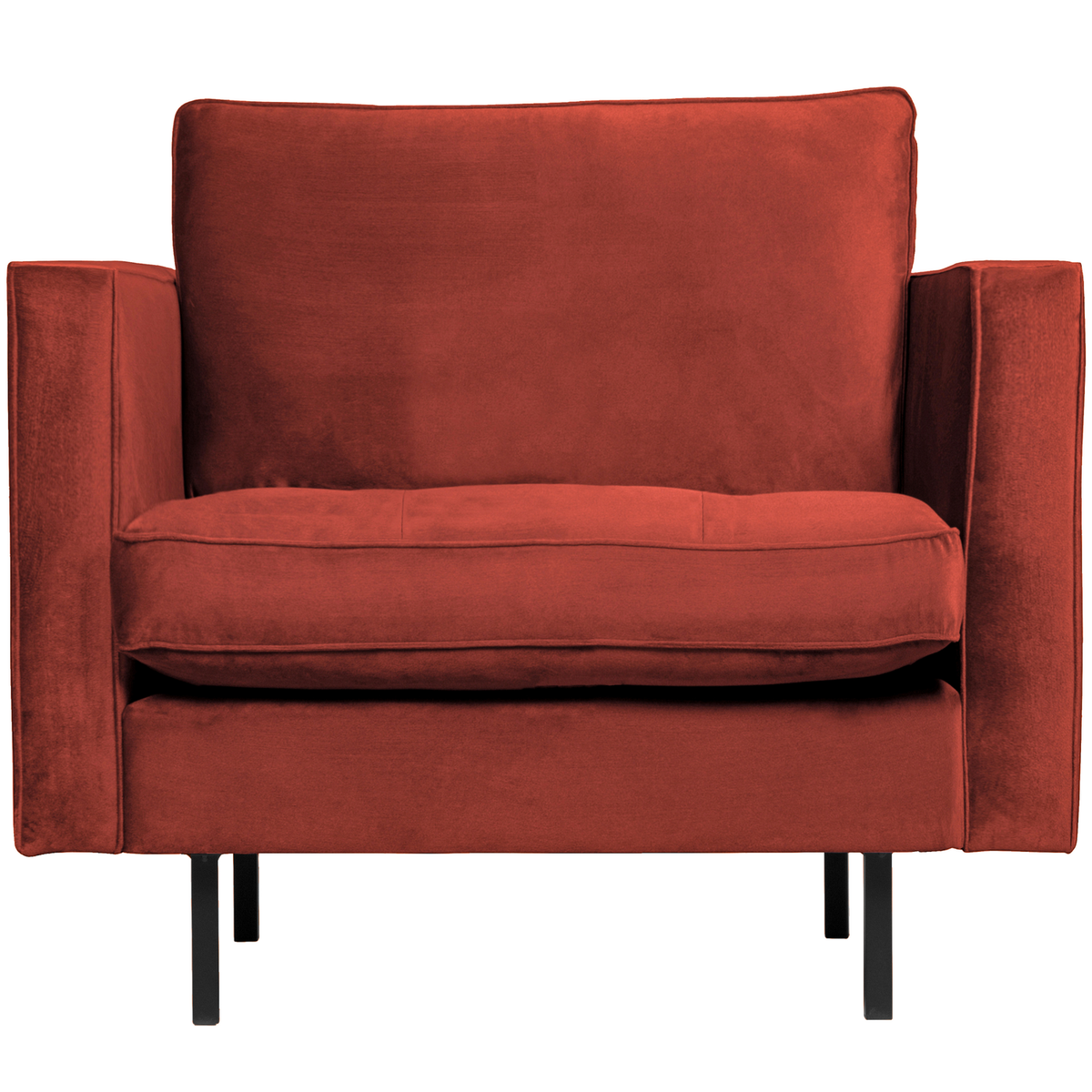 WOOOD classic fauteuil Rodeo - Velvet - Chetsnut - 83x98x88