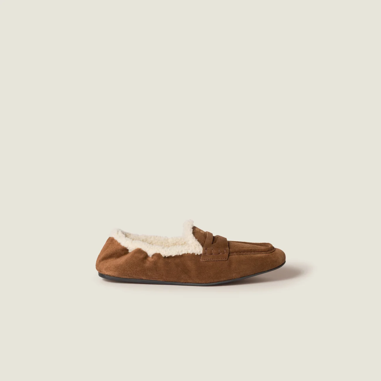 Miu Miu Ruches suede loafers