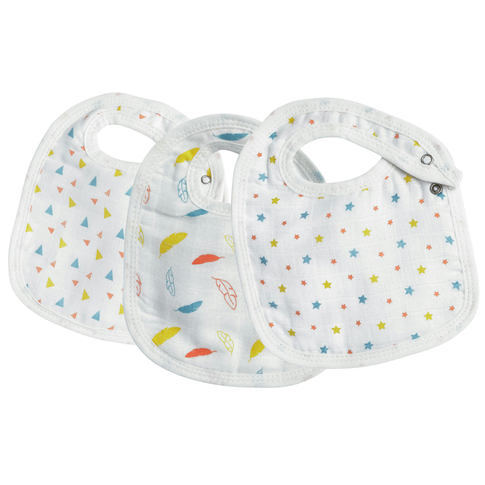 - 3 Bavoirs naissance - Mixte bébé  Blanc